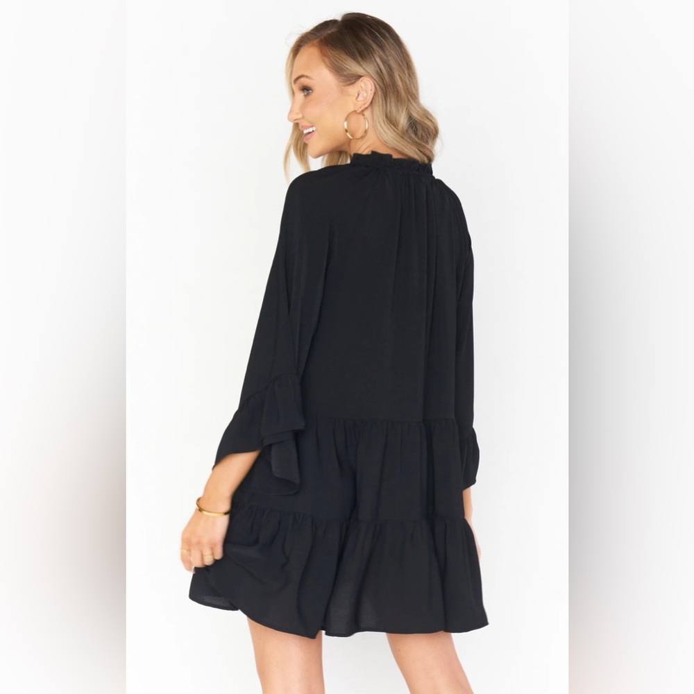 SALE!Show Me Your Mumu- Viola Mini Dress Black Chiffon - NWT - Picture 3 of 7
